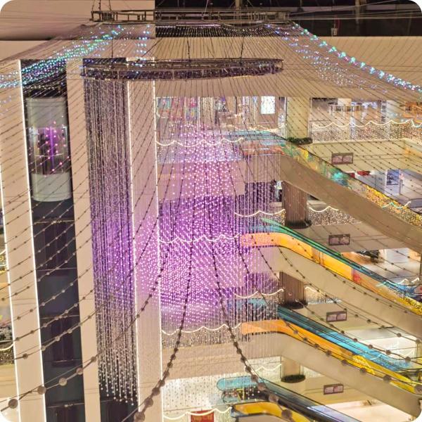 Lâmpadas decorativas para festivais de interior e exterior de cristal 3D