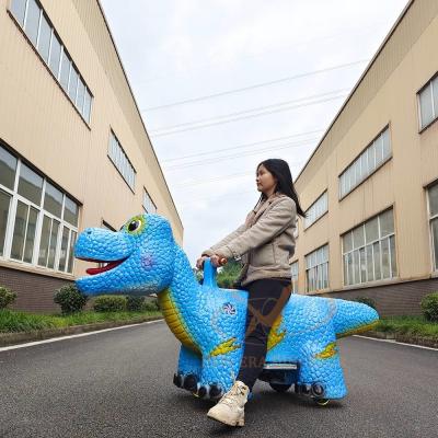 Realistic Electric Ride On Dinosaur 100kg Load Light Effects For Commercial Use