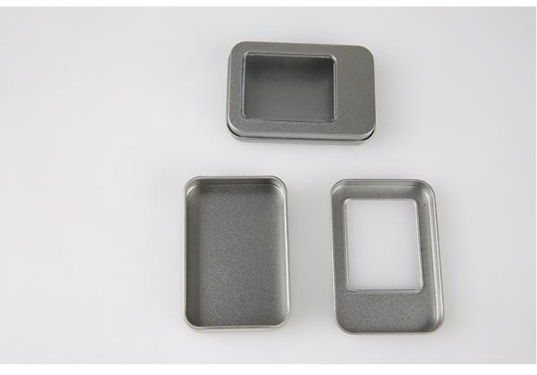 USB Packaging Printed Tin Boxes With Clear Lid Multifunctional Ultralight