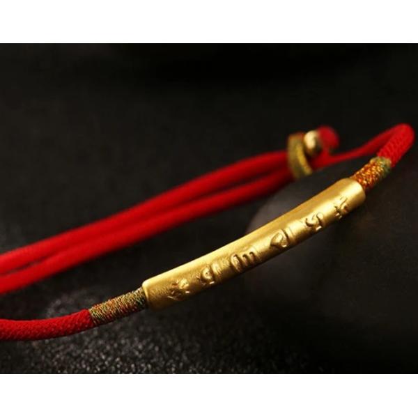 Tibetan Buddhist Mystical Bracelet Handmade Mani Mantra Lucky Red String Bracelet