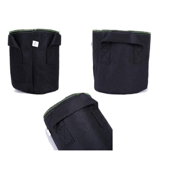 3 Gallons / 4 Gallon Vegetable Felt Planter Bags Aeration Fabric With Handles