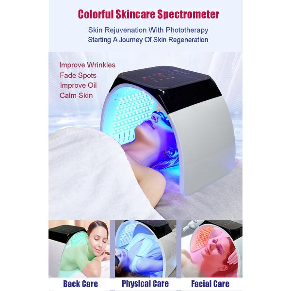 LED Light Therapy for Face - 7 Colors Photon PDT Near Infrared Light Therapy Professional LED Face Mask
