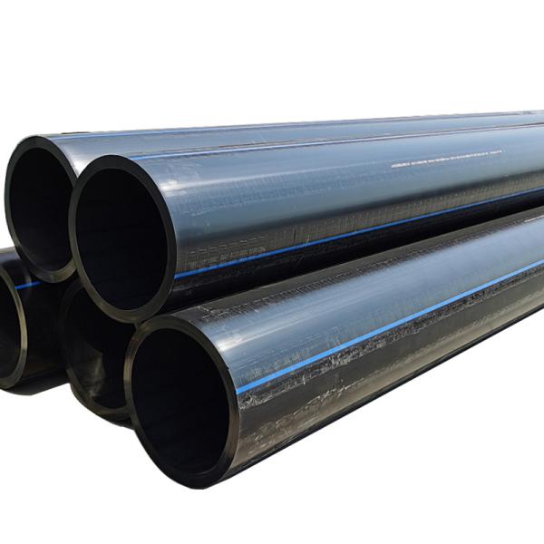 Tubo plástico de abastecimento de água PE preto PEAD Culvert para irrigação