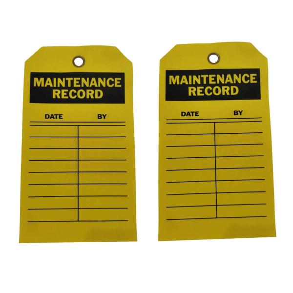 7 высота x 4 чернота B-853 пластиковых бирок PVC ширины Cardstock на желтом осмотре