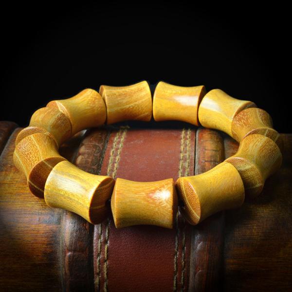 Sandalwood bamboo bone beads bracelet