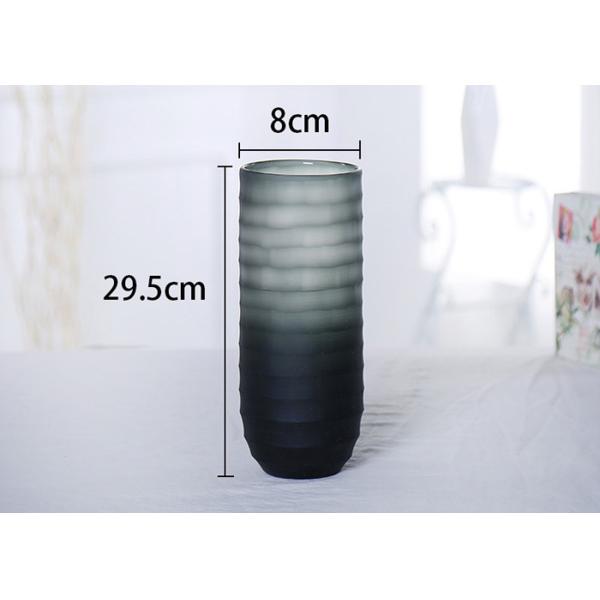 Dirección superficial de Gray Decorative Glass Vases Polished de la pendiente