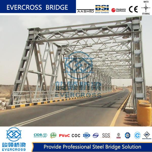 Single Span Temporary Truss Bridge Metal Truss Bridge Energy Saving