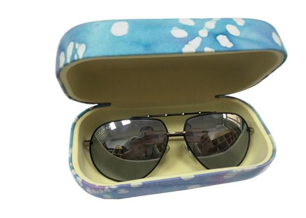 Classical Blue Fabric Custom Sunglass Case For Women And Girl