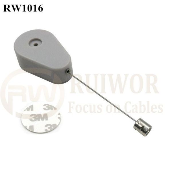 RW1016 Drop-Shaped Retail Retractable Security Tether Plus Side Hole Hardwar Terminal
