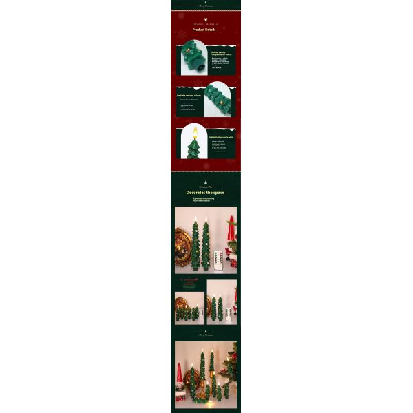 Eco Friendly Christmas Tree Candle Lights Fake Christmas Tree Candles With Remote