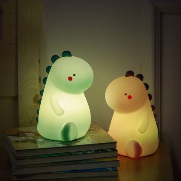 16 Изменяющий цвет Силикон Динозавр Ночной свет Животное Силикон Ночная лампа USB перезаряжаемый сенсорный контроллер Кроме лампы