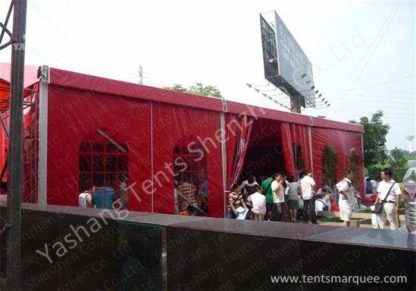 12M Red Fabric Cover Wedding Tent Decoration , Wedding Canopy Tent Aluminum Alloy Frame