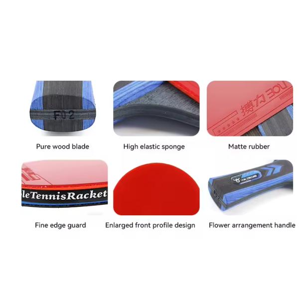 Poplar Wood Bottom Hard Case Waterproof Table Tennis Racket Travel Bag Set with Customized Logo Printing
