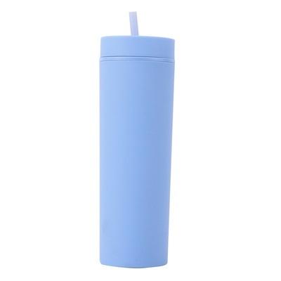 Bouteille d'eau en plastique doublement isolée, peinture en caoutchouc, 16 oz, bouteille d'eau en plastique.