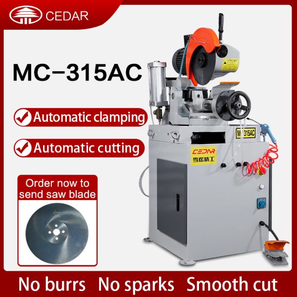 Cedar MC-315AC Hot Sale Semi Automatic Saw Cutter Machine Cold Saw with Pneumatic Control Pipe Cutting Machine