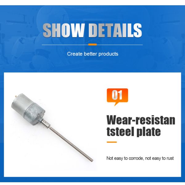 Futeng Factory Wholesale 37mm 12v 24v Long Pole High Torque Efficiency Motors Dc Spur Gear Motor for Robot