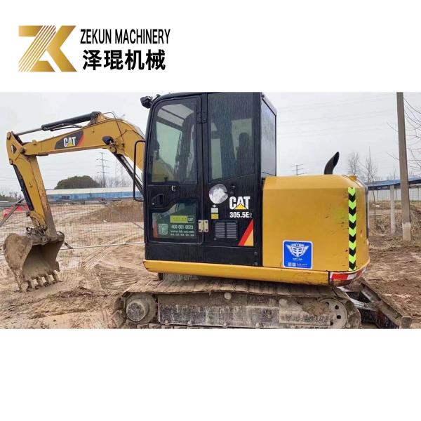 Usado CAT 305.5E2 Mini Excavadora Trazado 305.5 5380 KG Peso de la máquina 32KW Potencia