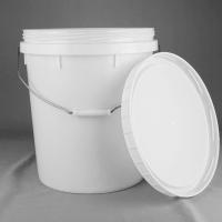 Balde branco plástico redondo da cubeta 25L da pintura