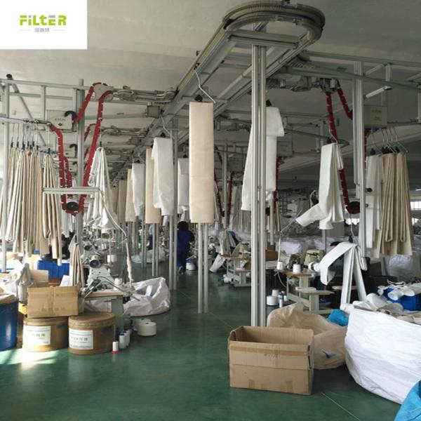 Saco de filtro industrial Nomex para planta de asfalto Anti-abrasão Anti ácido Anti alcalino