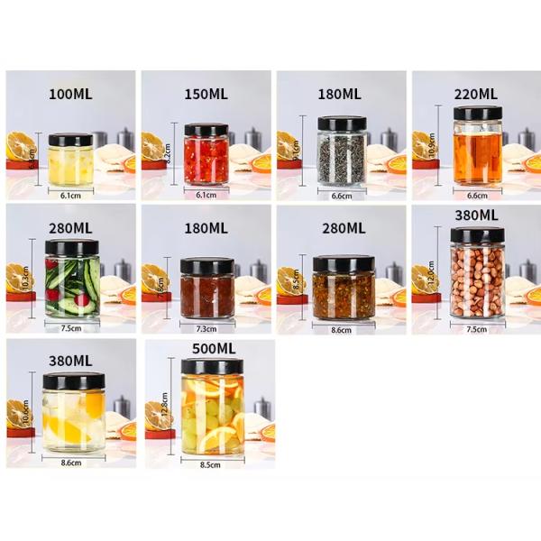Стеклянный герметичный хранилище банка Прозрачная кухня подходящая стеклянная банка для подкормки пищи
