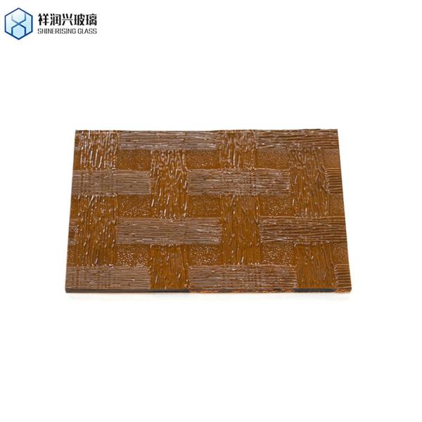 Solid Color Brown Patterned Glass Shinerising 3mm 5mm 1830*2440 Flat Belgian
