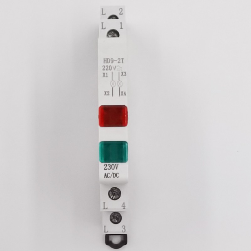 HD9-1T 230V AC/DC LED 9mm Signal Indicator Light Red/Yellow/Green/Blue/Multicolor Power Outage Warning Durable Plastic Metal CE