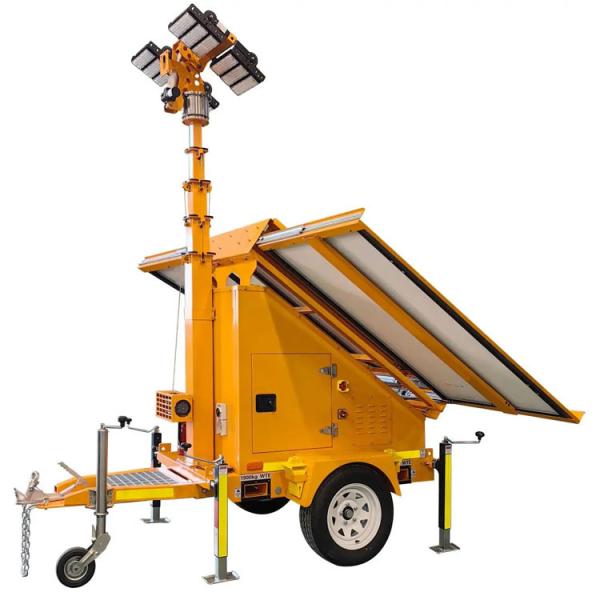 Security Emergency Lighting Tower Solar LED Light Tower For Building Lighting