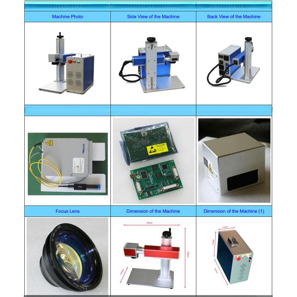Máquina de grabado de marcado por láser de fibra para placa de identificación de logotipos metálicos 10W 20W 30W 50W