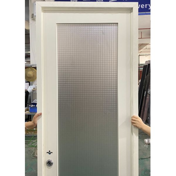  French Minimalism – White Aluminum Bathroom Swing Door