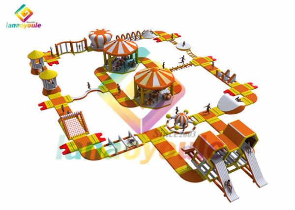 EN14960 Plato Inflatable Aqua Park On Water For Outdoor Promotion