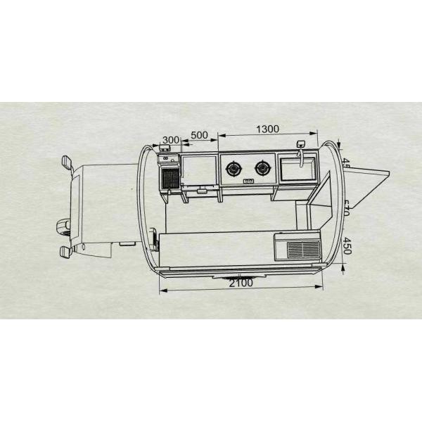 Multifunctional Automatic Gasoline Food Trailer for Full Automatic Mobile Food Truck