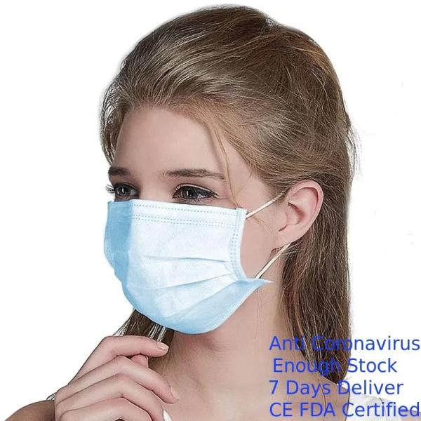 Breathable Earloop Face Mask Lightweight Waterproof Limit Germs Spread