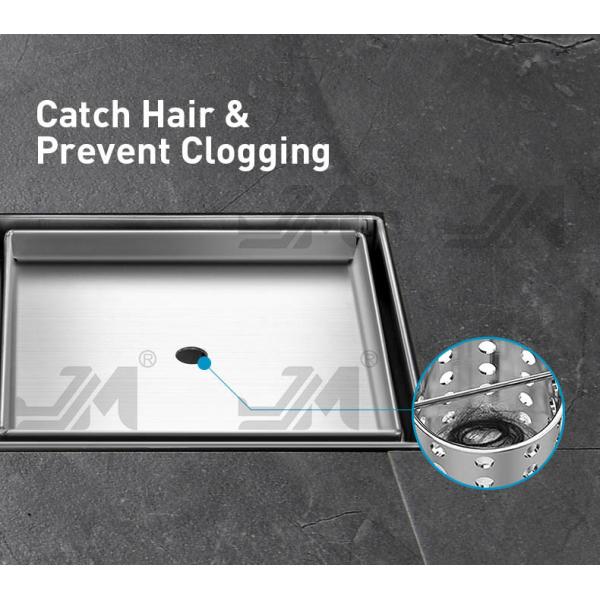 Stainless Steel 304 Shower Floor Drain Square Shape With Satin Polished Finish