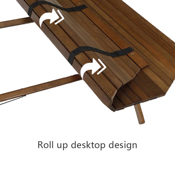 Folding Beech Wood Camping Table 90x90cm 30kg Capacity