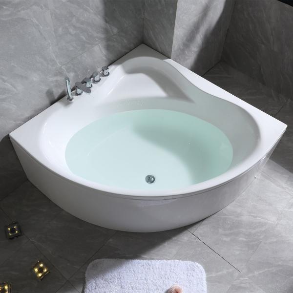 HA-16P Luxury Corner Acrylic Bathtub with Removable Skirt Disassembled Freestanding