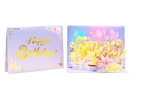 Artificial Style 3D Greeting Card with Customized Logo Design