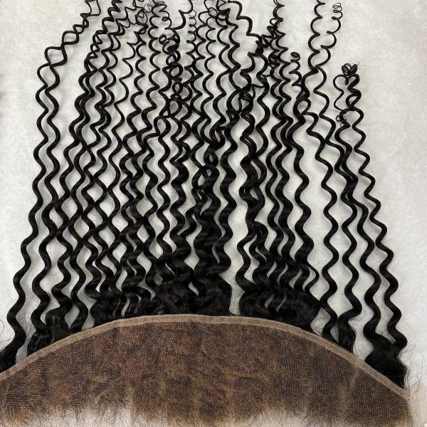 Deep Curly Lace Frontal Vietnamese Hair, Human Hair 13x4 Transparent HD Lace Frontal and Closure