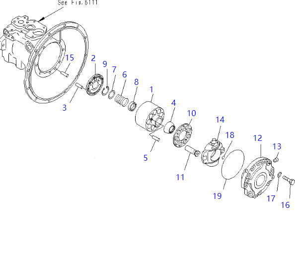 708-1W-04160 7081W04160 Cradle Excavator Hydraulic Pump For KOMATSU PC60 PC70