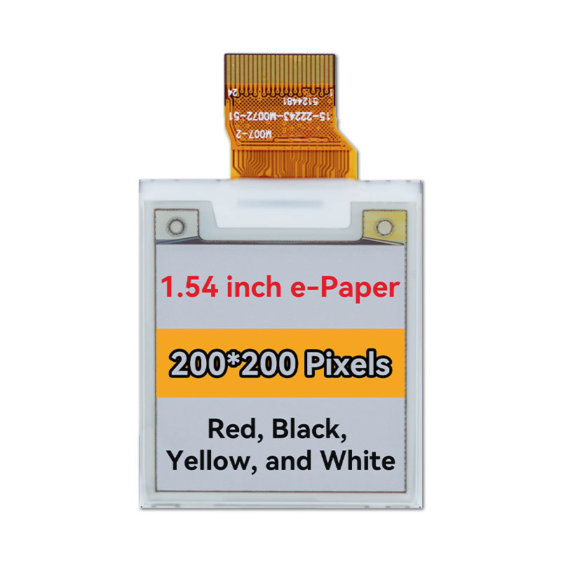 1.54 Inch E-paper Display 200×200 Resolution 24pin Ultra-Low Power 4-Color E-Ink Screen