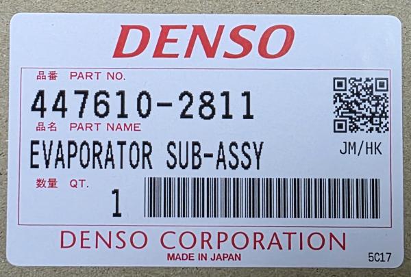 DENSO AC Evaporator 447610-2810 for TOYOTA Prius C (1NZFXE) 2011 (NHP10) 88501-52110