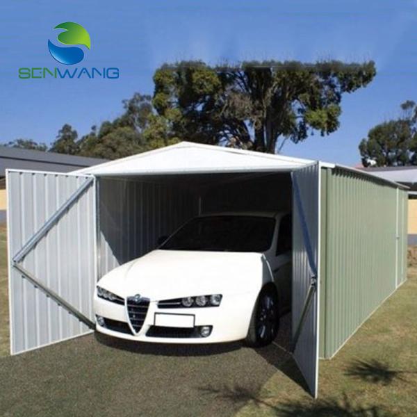 steel structure car garage designed for commercial parking vehicle storage and repair workshops with customizable doors and windows