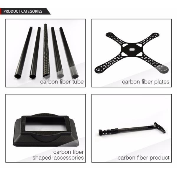 Customized Logo Carbon Fiber Tube Round Oval Square Shapes CBST001