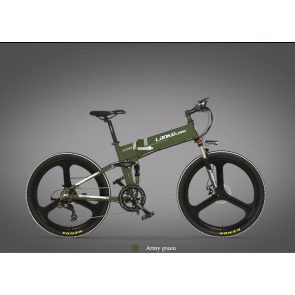 Safe 26 Inch Electric Bicycle , 27 Speed Mountain Bike Hydraulic Suspension Fork