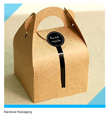 Коробка красивейшего и привлекательного торта упаковывая бумажная упаковывая с принимает отсутствующую ручку