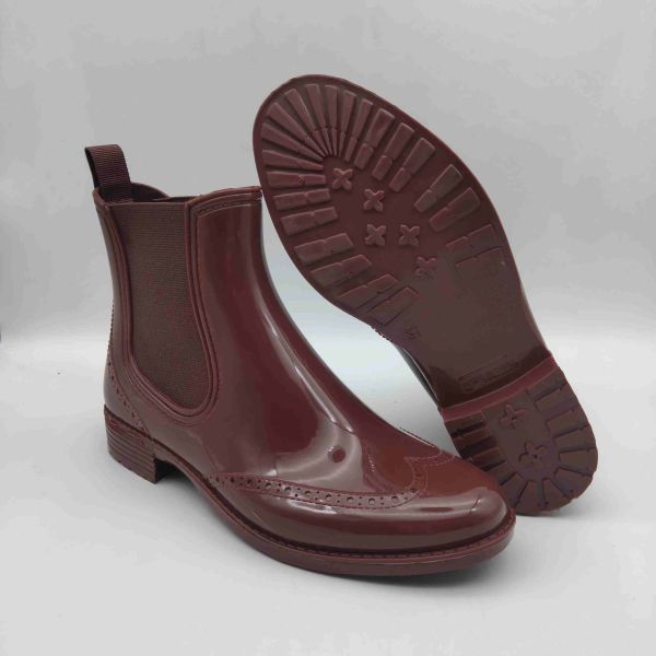 Bottes de pluie imperméables en PVC pour femmes, bottines, finition mate, couleur et taille OEM