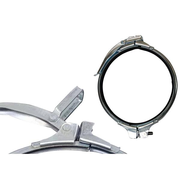 O Type Ring Round Duct 150mm Galvanized Steel Pipe Clamp