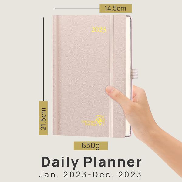 A5 Daily Agenda 2023 Daily Planner Yearly Monthly Plan Paper Pocket Tear Off Corners