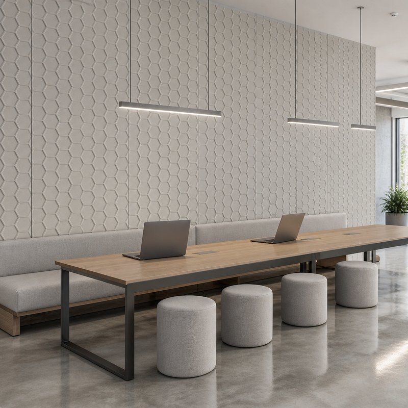 3D Honeycomb Relief SPC Wall Panels Waterproof Interior Wall Cladding