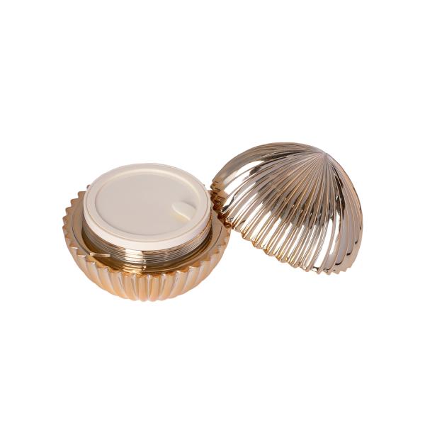 Translucent Stripe Design Plastic Acrylic Lotion Pump Bottle And Cream Jar For Logo Acceptable Skincare Cosmetic Packaging