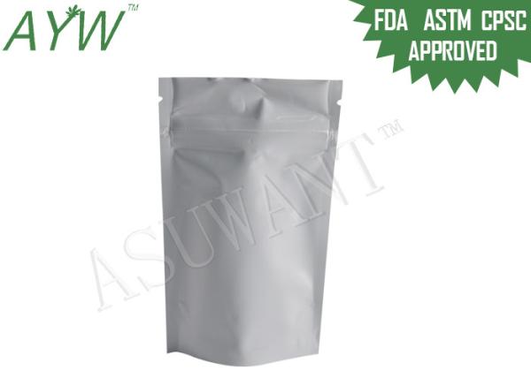 Matte / Glossy Durable Resealable Foil Bags Plastic Laminated For Weeds